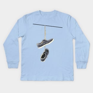 Shoes on a Wire Kids Long Sleeve T-Shirt